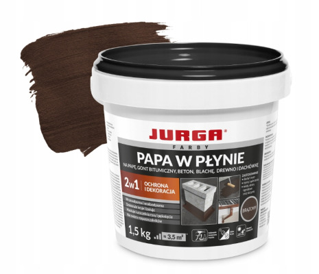 Papa w płynie BRĄZOWA + pędzel GRATIS 1,5 kg JURGA