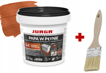 Papa w płynie CZERWONO CEGLANA + pędzel GRATIS 1,5 kg JURGA