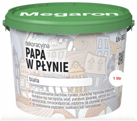 Papa w płynie BIAŁA 1 l+ pędzel GRATIS (opakowanie zastępcze) MEGARON