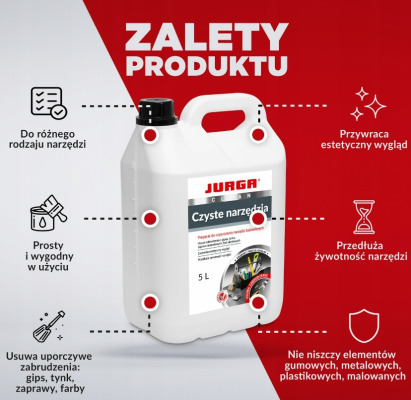 CLEAN CZYSTE NARZĘDZIA narzędzia agregat budowlane silne zabrudzenia 0,5l JURGA