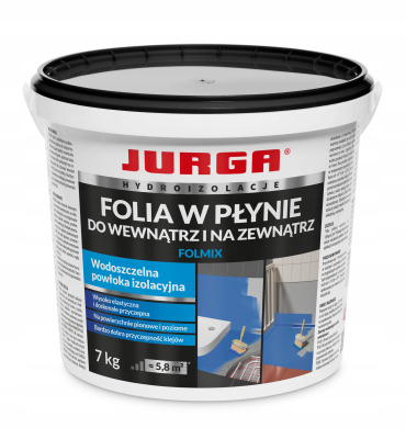 Folia w płynie FOLMIX na zewnątrz wewnątrz hydroizolacja 7 kg JURGA