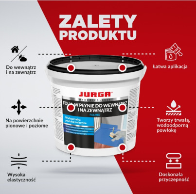 Folia w płynie FOLMIX na zewnątrz wewnątrz hydroizolacja 7 kg JURGA