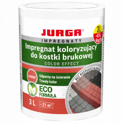 Impregnat KOLORYZUJĄCY do kostki brukowej CZERWONY JURGA 3 L + 0,5 L GRATIS
