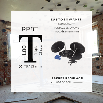 ŚCIANA/SUFIT | PROFIL PUNKTOWY PP8T | 21 SZT.