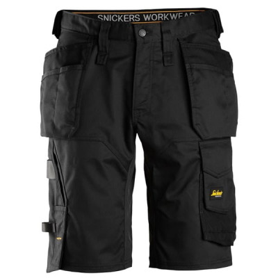 6151 Spodnie Krótkie Stretch AllroundWork z workami kieszeniowymi, luźne kolor: BLACK