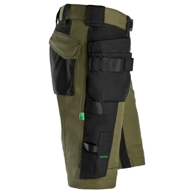 6904 Spodnie Krótkie FlexiWork+ z workami kieszeniowymi Khaki Green
