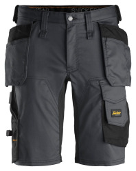 6141 Krótkie spodenkie Snickers Stretch model AllroundWork w kolorze szarym