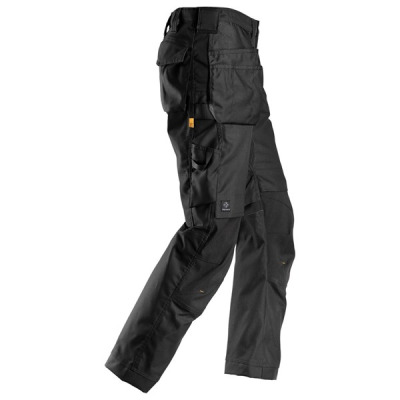 Spodnie robocze 6224 Snickers  Canvas+ Stretch AllroundWork z workami kieszeniowymi k. czarny