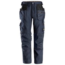 Spodnie robocze 6224 Snickers  Canvas+ Stretch AllroundWork z workami kieszeniowymi k. granatowym