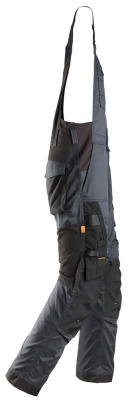 6051 Ogrodniczki robocze Snickers Stretch AllroundWork kolor szaro-czarny