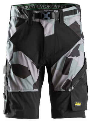6903 Spodenki robocze Snickers FlexiWork+  kolor szare moro - skracane