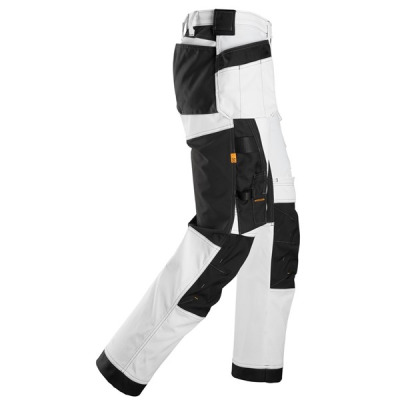 Spodnie robocze Snickers Stretch 6251 AllroundWork luźne kolor Biały