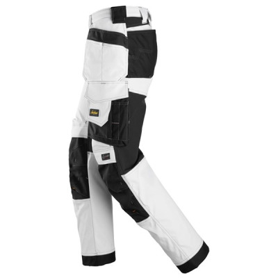 Spodnie robocze Snickers Stretch 6251 AllroundWork luźne kolor Biały