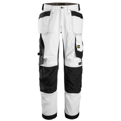 Spodnie robocze Snickers Stretch 6251 AllroundWork luźne kolor Biały