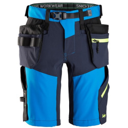 6140 Krótkie spodnie Snickers model Soft Shell Stretch FlexiWork+ Niebieskie