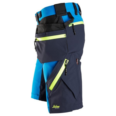 6140 Krótkie spodnie Snickers model Soft Shell Stretch FlexiWork+ Niebieskie