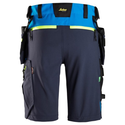6140 Krótkie spodnie Snickers model Soft Shell Stretch FlexiWork+ Niebieskie
