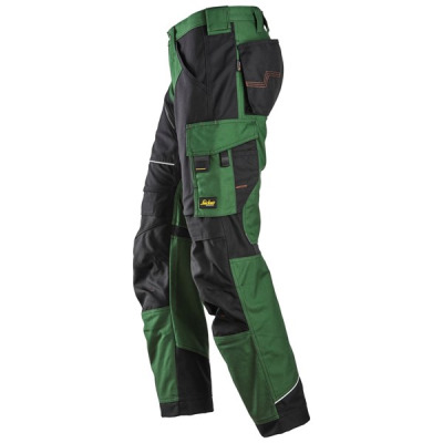 Spodnie robocze Snickers 6314 Canvas+ RuffWork+ zielone