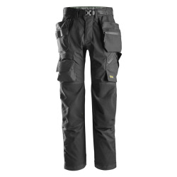 Spodnie robocze Snickers 6923 Kevlar® FlexiWork+ do prac podłogowych  czarne