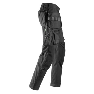 Spodnie robocze Snickers 6923 Kevlar® FlexiWork+ do prac podłogowych  czarne