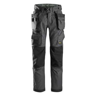 Spodnie robocze Snickers 6923 Kevlar® FlexiWork+ do prac podłogowych  ciemno szare