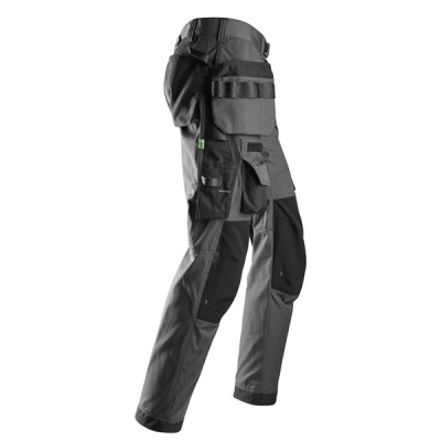 Spodnie robocze Snickers 6923 Kevlar® FlexiWork+ do prac podłogowych  ciemno szare