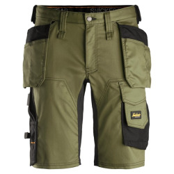 6141 Krótkie spodenki Snickers Stretch model AllroundWork Khaki Green
