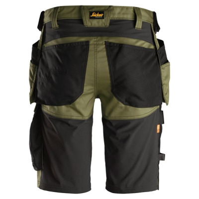 6141 Krótkie spodenki Snickers Stretch model AllroundWork Khaki Green