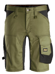 6143 Krótkie spodenki Snickers Stretch model AllroundWork w kolorze khaki green
