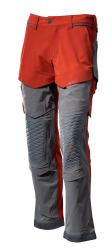 22279-605  Spodnie robocze Mascot CUSTOMIZED Ultimate Stretch w kolorze czerwono-szarym