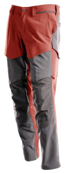 22379-311  Spodnie robocze Mascot CUSTOMIZED Ultimate Stretch w kolorze czerwono-szarym
