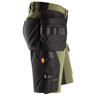 6175 Krótkie spodenki Snickers Stretch model AllroundWork w kolorze Khaki/Green