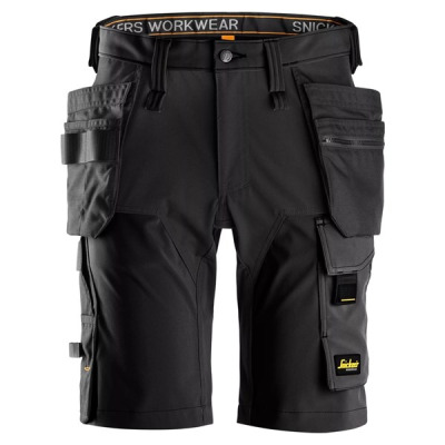6175 Krótkie spodenki Snickers Stretch model AllroundWork w kolorze czarnym