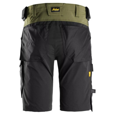 6173 Krótkie spodenki Snickers Stretch model AllroundWork w kolorze Khaki/Green