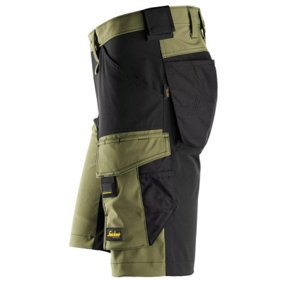 6173 Krótkie spodenki Snickers Stretch model AllroundWork w kolorze Khaki/Green
