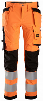 Spodnie Snickers 6243 Odblaskowe Stretch AllroundWork Pomarańczowe