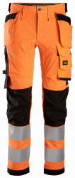 Spodnie Snickers 6243 Odblaskowe Stretch AllroundWork Pomarańczowe