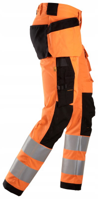 Spodnie Snickers 6243 Odblaskowe Stretch AllroundWork Pomarańczowe