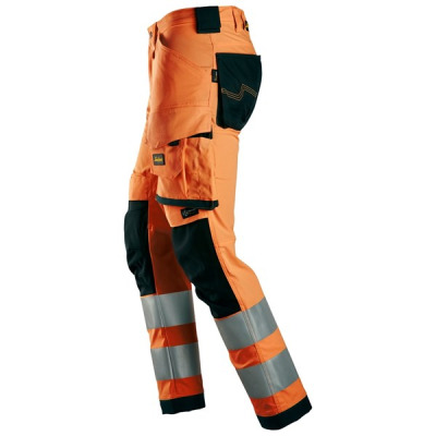 Spodnie Snickers 6343 Odblaskowe Stretch AllroundWork Pomarańczowe
