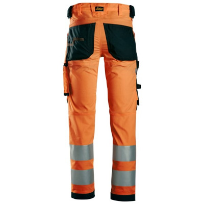 Spodnie Snickers 6343 Odblaskowe Stretch AllroundWork Pomarańczowe