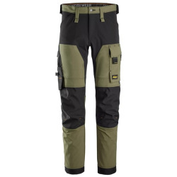 6375 Spodnie robocze Snickers model AllroundWork kolor zielone Khaki