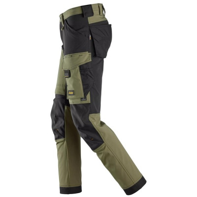 6375 Spodnie robocze Snickers model AllroundWork kolor zielone Khaki