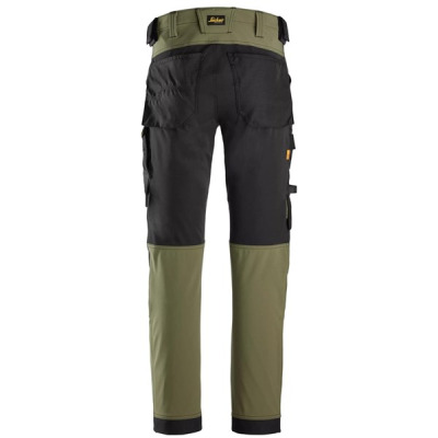 6375 Spodnie robocze Snickers model AllroundWork kolor zielone Khaki