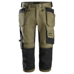 6142 Piratki Stretch AllroundWork z workami kieszeniowymi Zielone Khaki