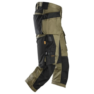 6142 Piratki Stretch AllroundWork z workami kieszeniowymi Zielone Khaki