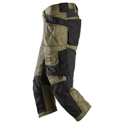 6142 Piratki Stretch AllroundWork z workami kieszeniowymi Zielone Khaki