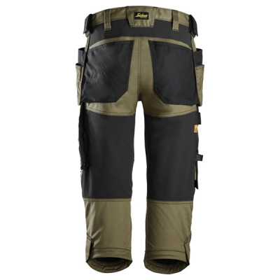6142 Piratki Stretch AllroundWork z workami kieszeniowymi Zielone Khaki