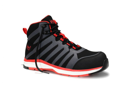 16021 Buty robocze marki JORI model jo_RAPID black-red Mid ESD S3