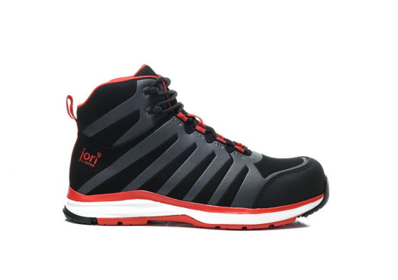 16021 Buty robocze marki JORI model jo_RAPID black-red Mid ESD S3