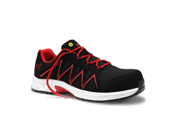 12141 Buty robocze marki JORI model SPEEDY black-red Low ESD S1P